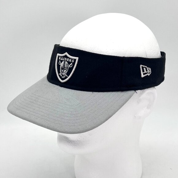 Las Vegas Raiders New Era NFL Adjustable Visor Cap Hat Hook and Loop Closure - Picture 9 of 16